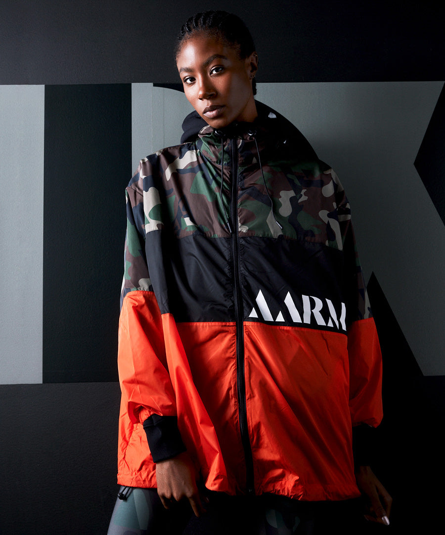 COLOR-BLOCK WARM-UP JACKET